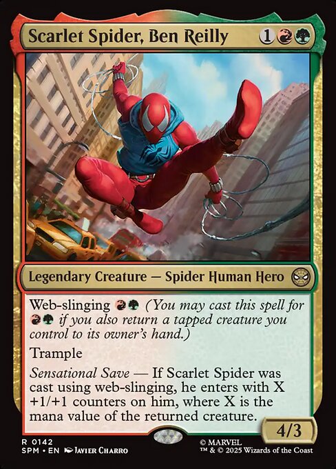 Scarlet Spider, Ben Reilly card from the Marvel's Spider-Man set