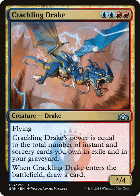 Crackling Drake card from the Guilds of Ravnica set