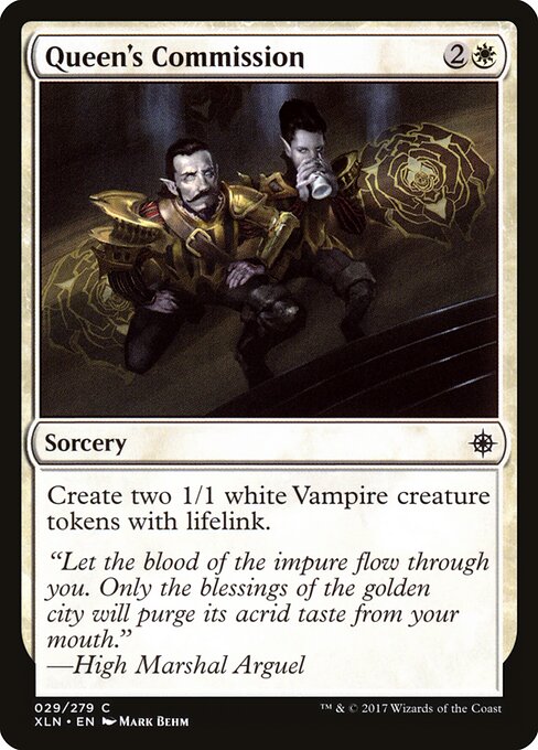 CAD Queen's Commission card from the Ixalan set