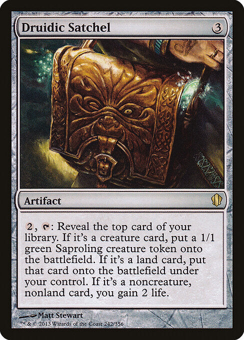 Druidic Satchel card from the Commander 2013 set
