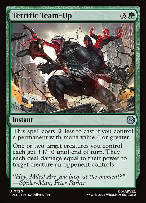 CAD Terrific Team-Up card from the Marvel's Spider-Man set