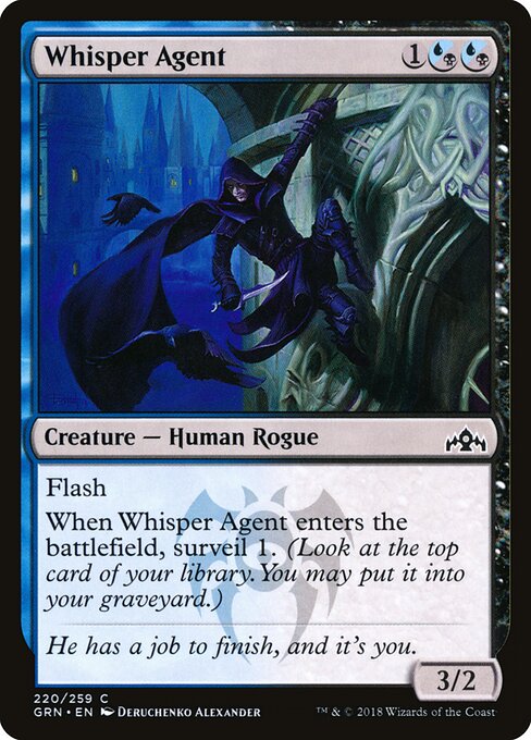 Whisper Agent card from the Guilds of Ravnica set