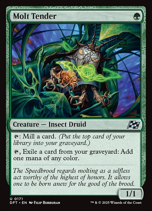 Molt Tender card from the Aetherdrift set