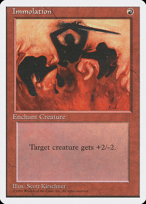CAD Immolation card from the Fourth Edition set