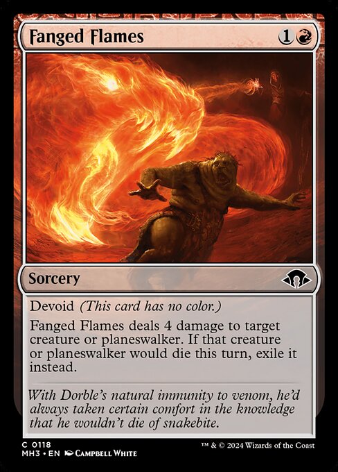 Fanged Flames card from the Modern Horizons 3 set