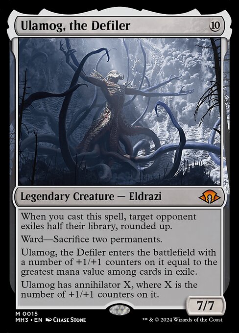 Ulamog, the Defiler card from the Modern Horizons 3 set