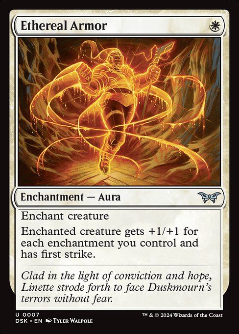 Ethereal Armor card from the Duskmourn: House of Horror set