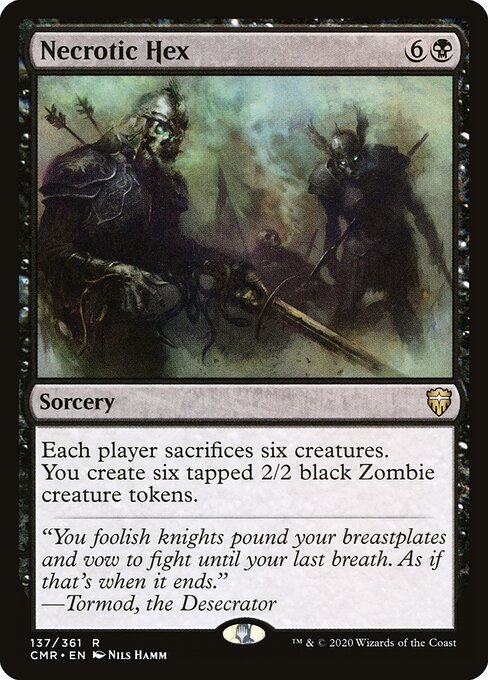 Necrotic Hex card from the Commander Legends set