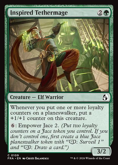 CAD Inspired Tethermage card from the Reality Fracture set