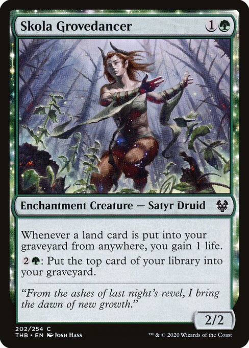 Skola Grovedancer card from the Theros Beyond Death set