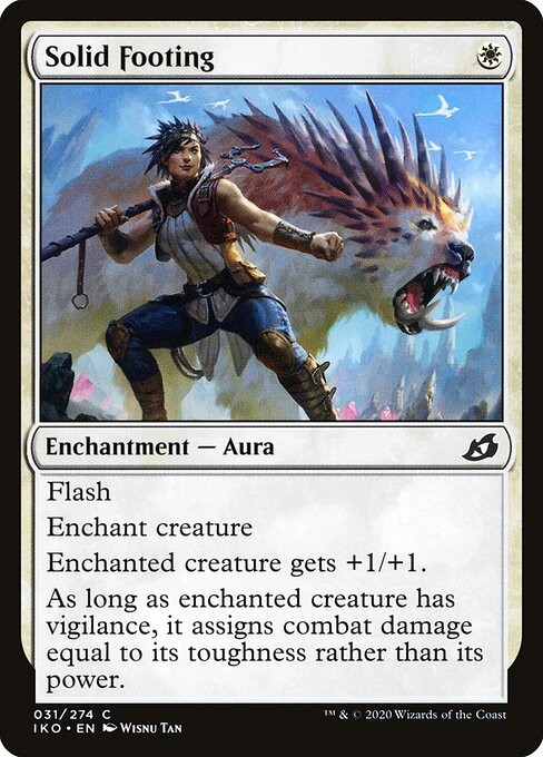 Solid Footing card from the Ikoria: Lair of Behemoths set