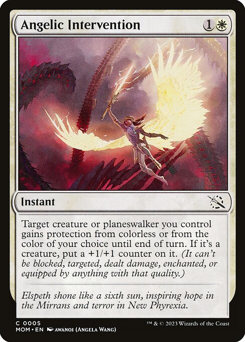 CAD Angelic Intervention card from the March of the Machine set