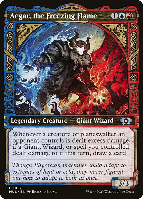Showcase Aegar, the Freezing Flame card from the Multiverse Legends set