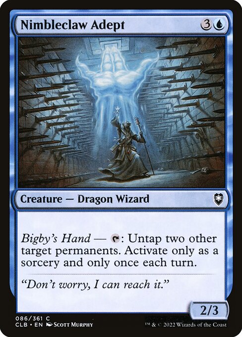 Nimbleclaw Adept card from the Commander Legends: Battle for Baldur's Gate set