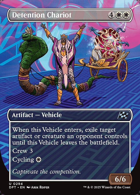  Foil Detention Chariot card from the Aetherdrift set