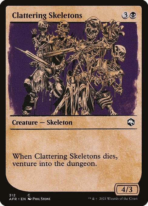 CAD Clattering Skeletons card from the Adventures in the Forgotten Realms set