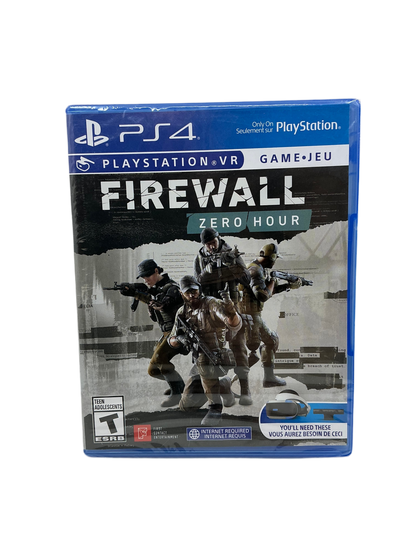 Front of Firewall Zero Hour game case for Playstation 4 on a transparent background.