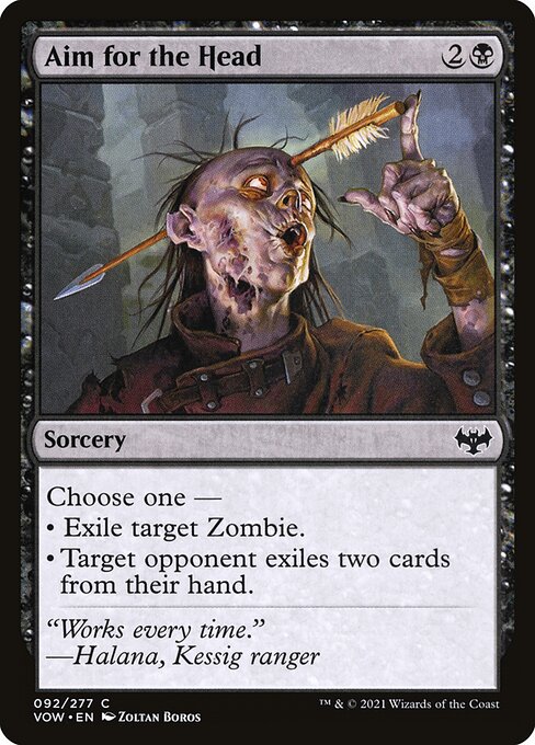 CAD Aim for the Head card from the Innistrad: Crimson Vow set