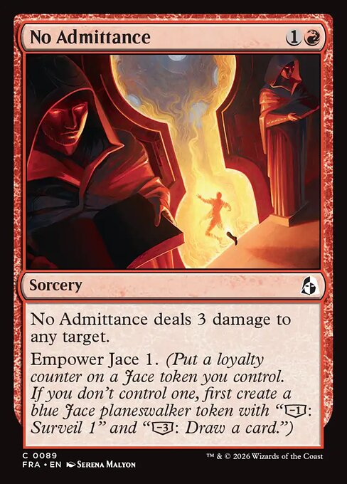 CAD No Admittance card from the Reality Fracture set