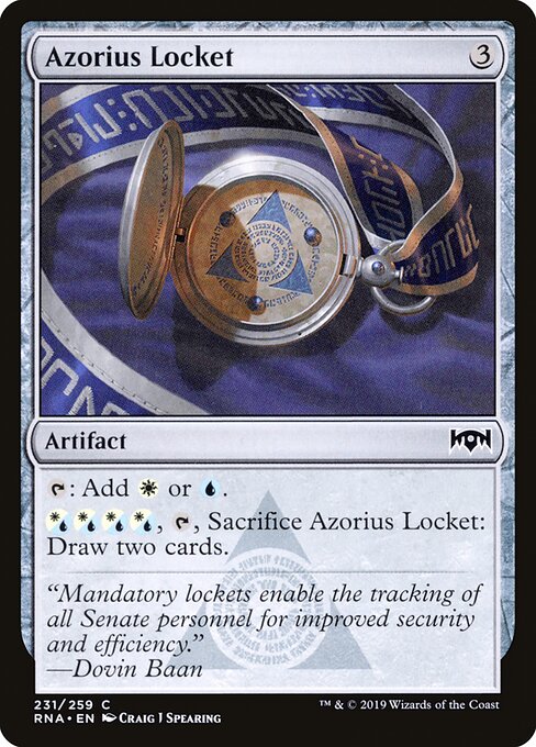 Azorius Locket card from the Ravnica Allegiance set