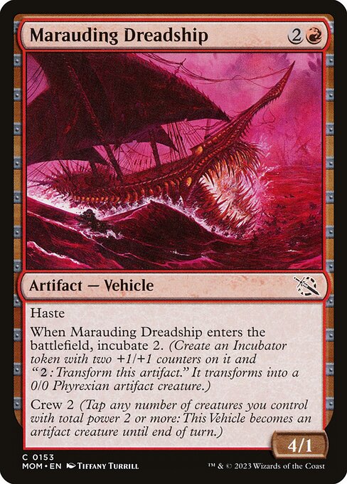  Foil Marauding Dreadship card from the March of the Machine set