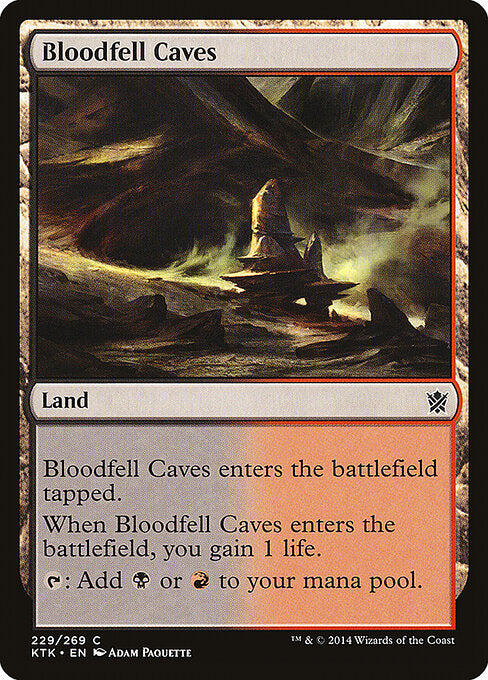 Bloodfell Caves card from the Khans of Tarkir set