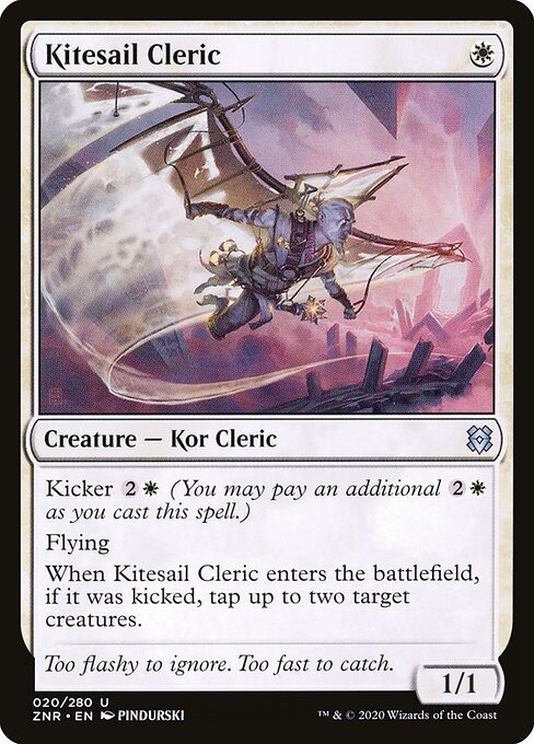 CAD Kitesail Cleric card from the Zendikar Rising set