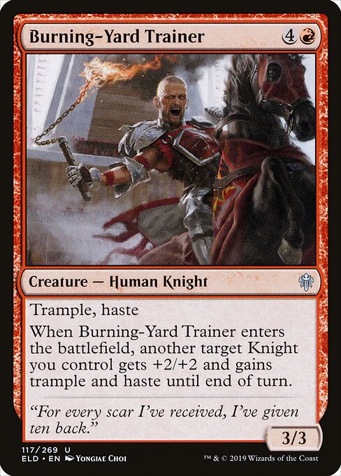 CAD Burning-Yard Trainer card from the Throne of Eldraine set