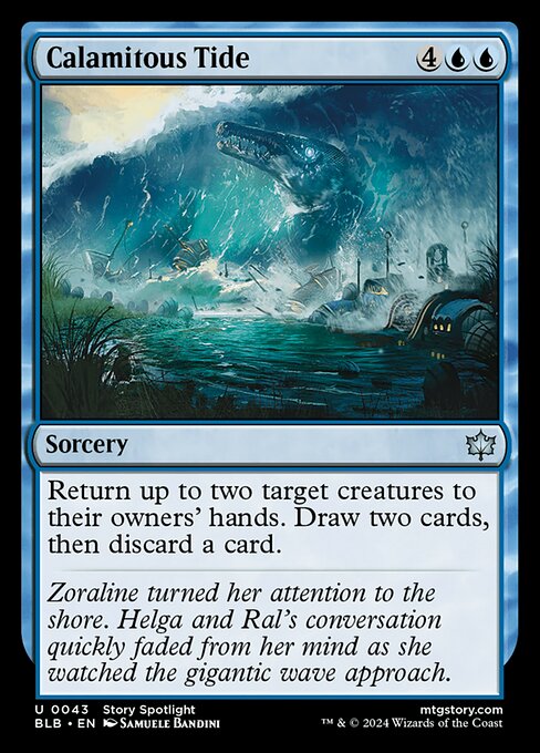 Calamitous Tide card from the Bloomburrow set