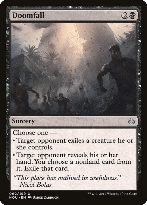  Foil Doomfall card from the Hour of Devastation set