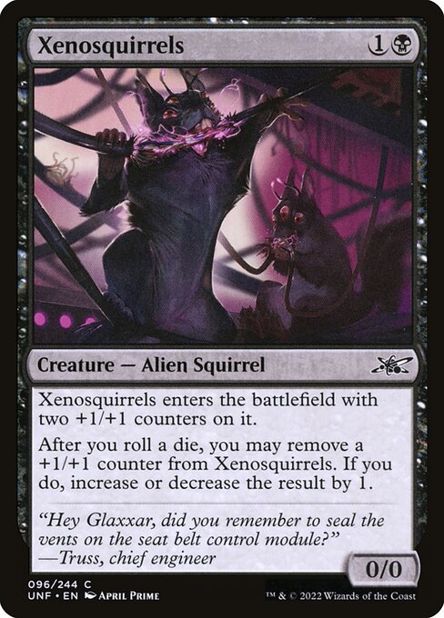 CAD Xenosquirrels card from the Unfinity set