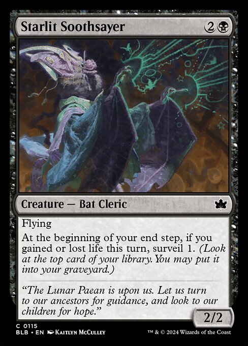 CAD Starlit Soothsayer card from the Bloomburrow set