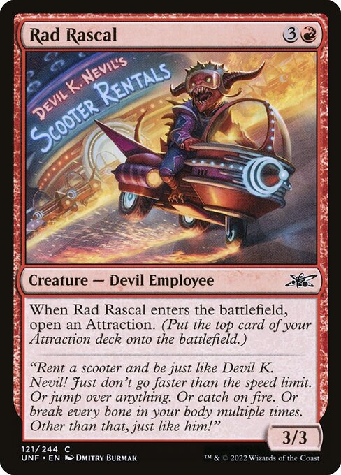 CAD Rad Rascal card from the Unfinity set