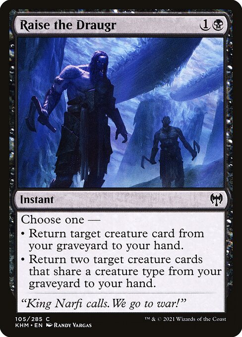  Foil Raise the Draugr card from the Kaldheim set