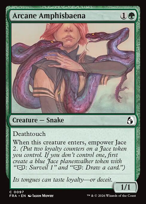 CAD Arcane Amphisbaena card from the Reality Fracture set