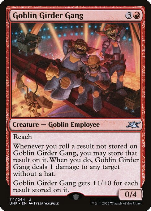 CAD Goblin Girder Gang card from the Unfinity set