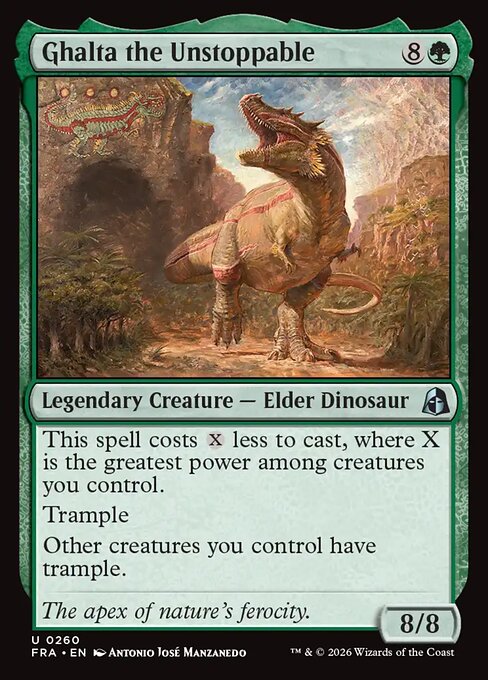 CAD Ghalta the Unstoppable card from the Reality Fracture set