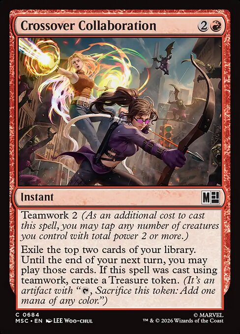 Crossover Collaboration card from the Marvel Super Heroes Commander set