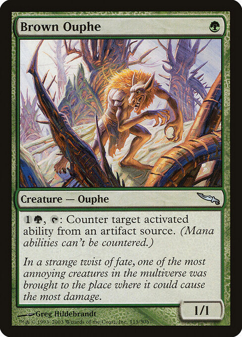 Brown Ouphe card from the Mirrodin set