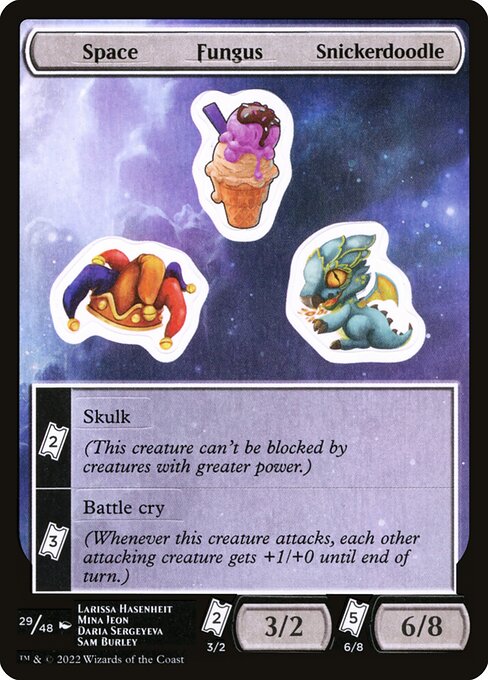 CAD Space Fungus Snickerdoodle card from the Unfinity Sticker Sheets set