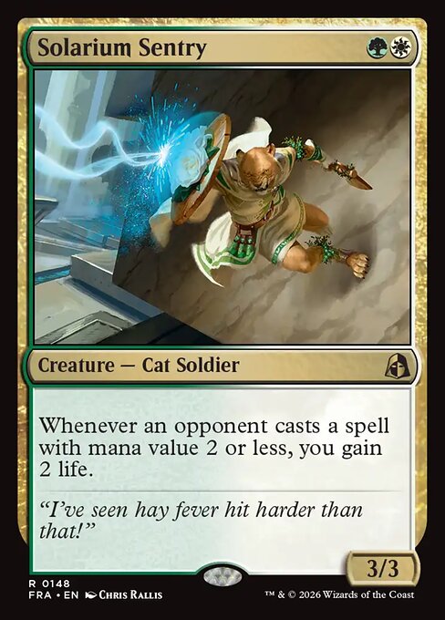  Foil CAD Solarium Sentry card from the Reality Fracture set