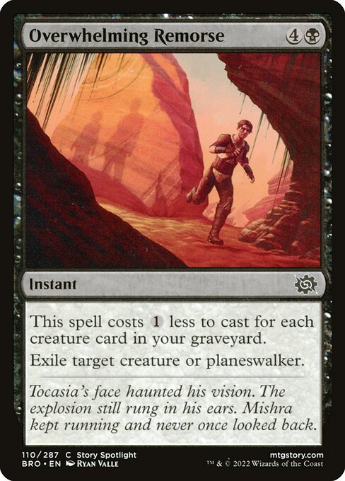 Overwhelming Remorse card from the The Brothers' War set