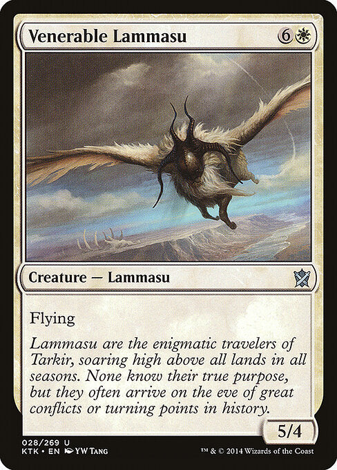  Foil Venerable Lammasu card from the Khans of Tarkir set