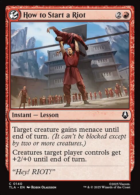 How to Start a Riot card from the Avatar: The Last Airbender set