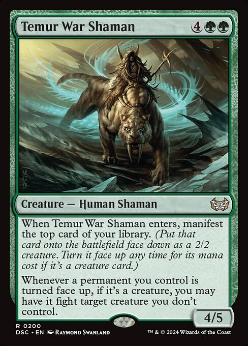 CAD Temur War Shaman card from the Duskmourn: House of Horror Commander set