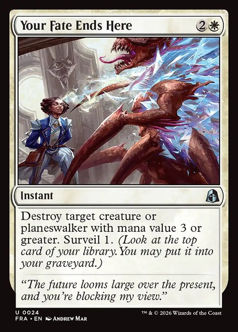 CAD Your Fate Ends Here card from the Reality Fracture set