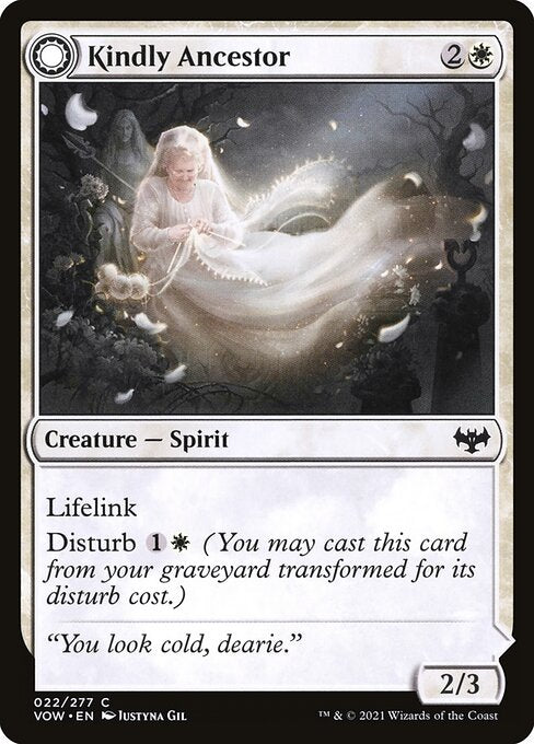 CAD Kindly Ancestor // Ancestor's Embrace card from the Innistrad: Crimson Vow set