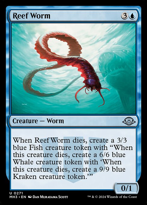 Reef Worm card from the Modern Horizons 3 set