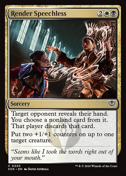 Render Speechless card from the Secrets of Strixhaven set