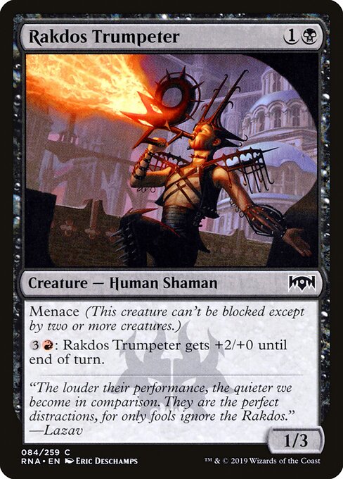 Rakdos Trumpeter card from the Ravnica Allegiance set